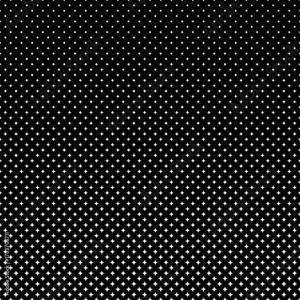 Fototapeta Repeating abstract monochrome star pattern background