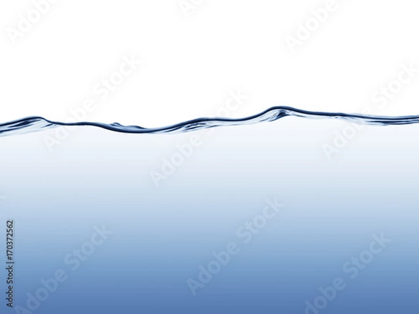 Obraz Blue flowing water wave with deep water gradient