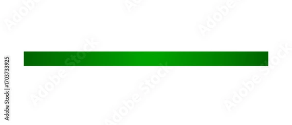 Obraz Long straight green ribbon isolated on transparent background. Horizontal clean ribbon in green color for banner design, holiday, gift boxes, greeting card, gift decoration design elements cutout