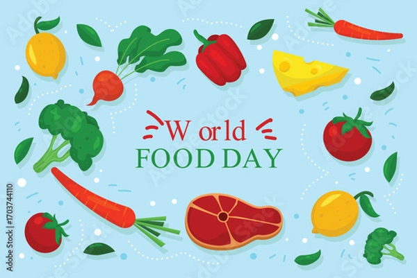 Obraz Flat World Food Day-05