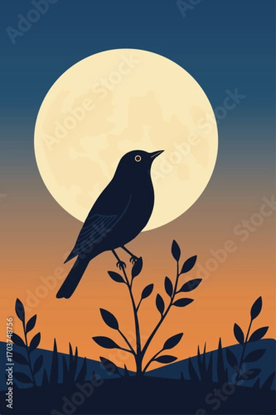 Obraz pajaro de noche