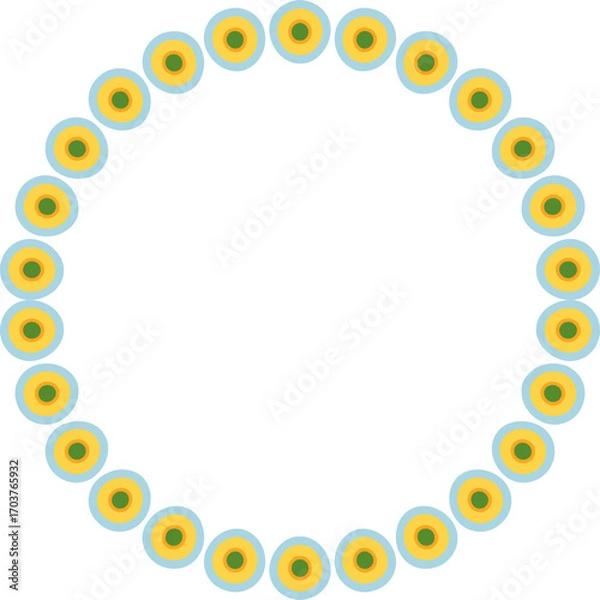 Fototapeta Blobs frame for text. Modern Art graphics for hipsters. Colorful stylish geometric empty round frame