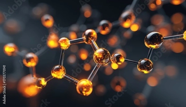 Fototapeta Abstract molecular structure (4)