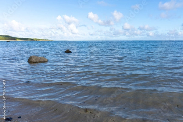 Obraz 南風見田の浜から見た海、西表島、沖縄、夕方、8月