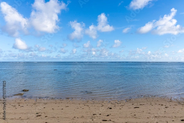 Obraz 南風見田の浜から見た海、西表島、沖縄、夕方、8月