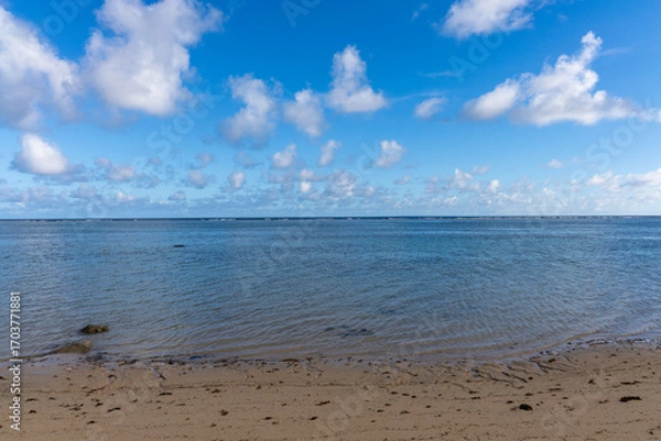 Obraz 南風見田の浜から見た海、西表島、沖縄、夕方、8月