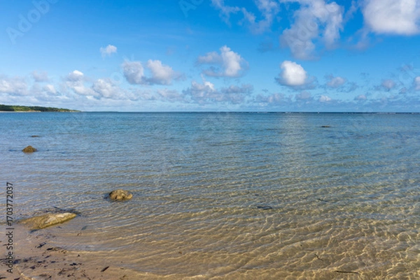 Obraz 南風見田の浜から見た海、西表島、沖縄、夕方、8月