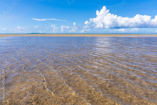 Obraz 西表島のクーラ橋付近の浜辺から見た景色、8月