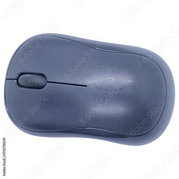 Fototapeta Wireless computer mouse with ergonomic design and scroll wheel for smooth navigation and comfortable use