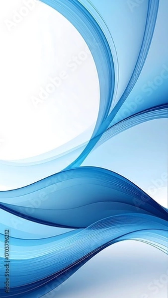 Obraz Abstract blue wavy design