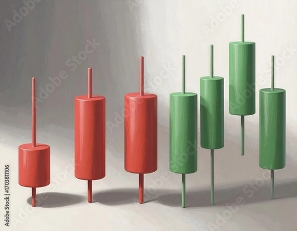 Fototapeta Abstract candlestick chart