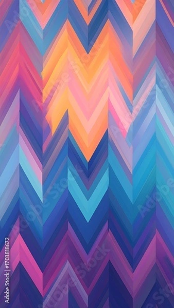 Obraz Abstract chevron pattern in vibrant colors