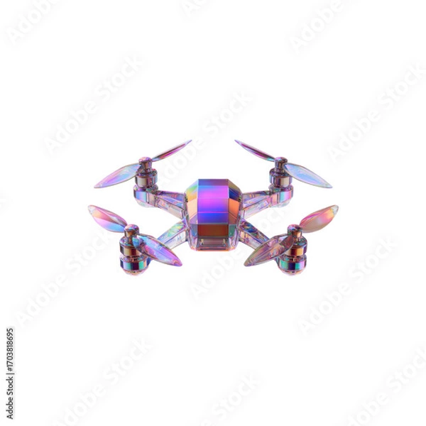 Obraz Iridescent Drone - Futuristic Aerial Technology