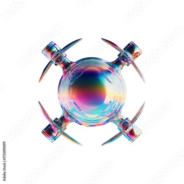 Obraz Iridescent Drone Futuristic Aerial Technology