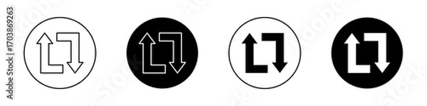 Obraz Arrows repeat icons vectors for web designs.