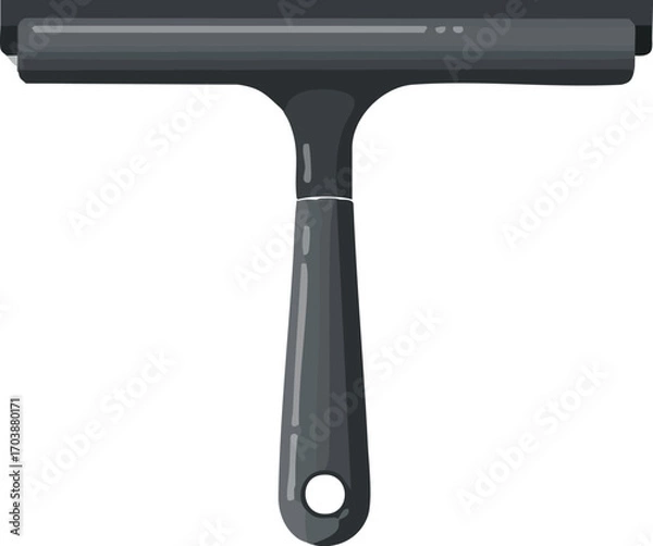 Fototapeta Illustration of a gray window squeegee on a white background.
