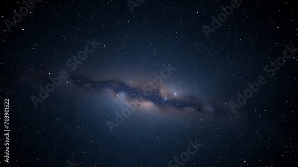 Fototapeta Elegant, luminous chains of star clusters weaving through the velvet blackness of space like a celestial necklace.