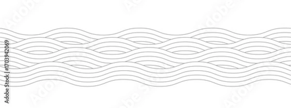 Obraz Colorful Abstract Wave Line Art – Minimalist Geometric Curved Lines – Modern Vector Pattern for Backgrounds, Posters, and Design