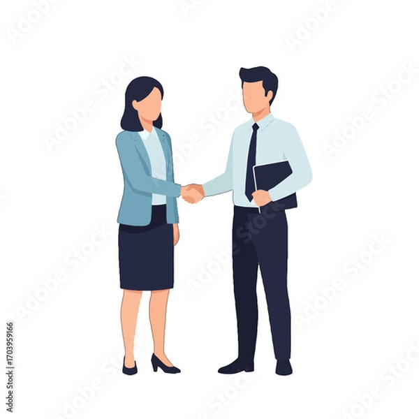 Obraz Colleagues Shaking Hands After Deal