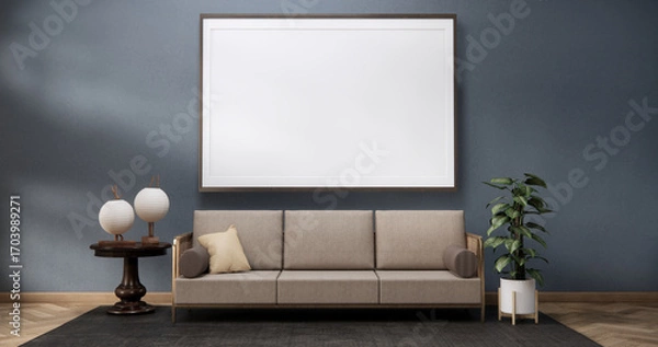 Fototapeta sofa armchair minimalist design muji style.3D rendering