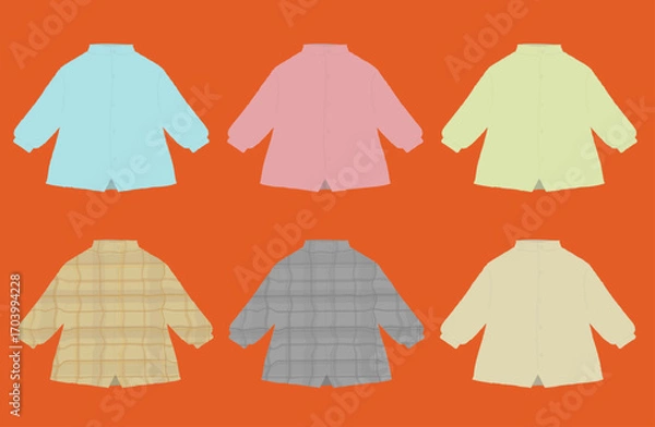 Obraz いろんなシャツのセット