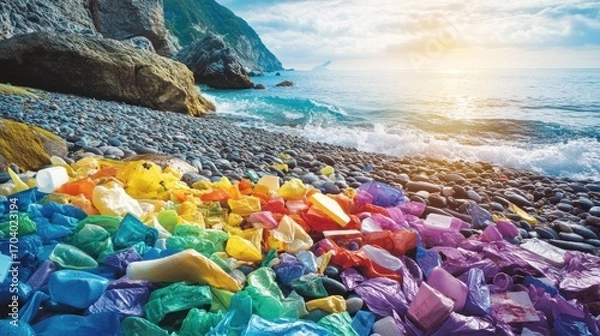 Fototapeta beach at sunset