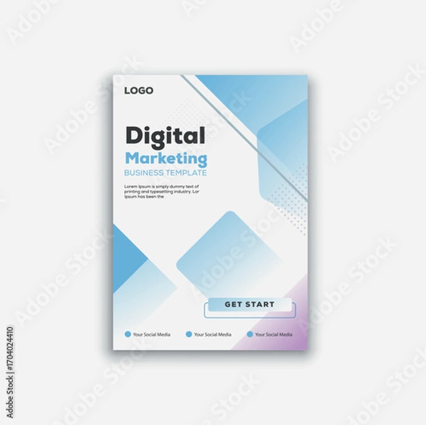 Obraz creative business flyer design template