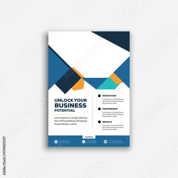 Obraz creative business flyer design template