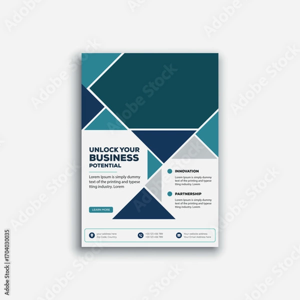 Obraz creative business flyer design template