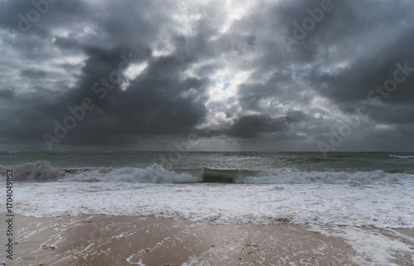 Obraz storm on the beach