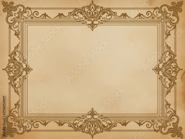 Fototapeta old paper frame
