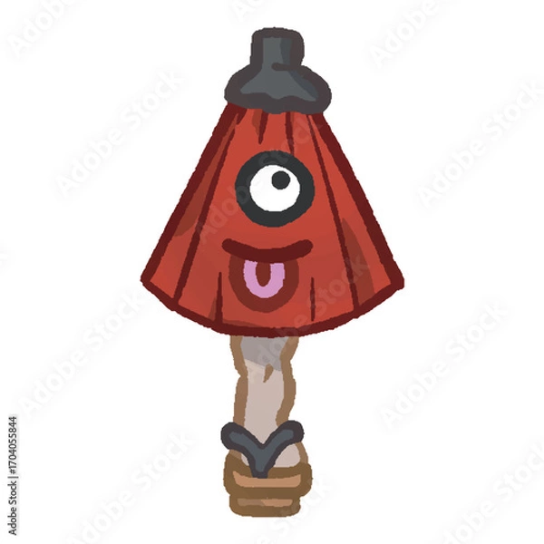 Obraz 妖怪　傘　おばけ　から傘おばけ