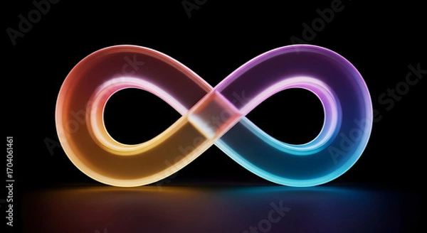 Obraz Endless Possibilities Vibrant Infinity Symbol Loop Graphic Design