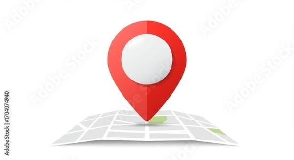Fototapeta Pin Icon Location Vector for GPS and Navigation Apps ,Red Marker Symbol Design