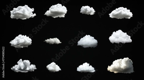 Fototapeta black and white clouds