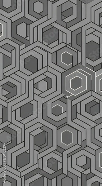 Obraz Geometric Hexagon Pattern Seamless Background Abstract Design Modern Vector Illustration Graphic