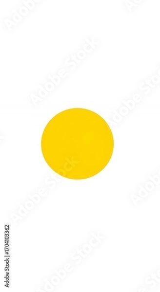 Obraz Simple Yellow Circle on White Background Minimalist Design Element Graphic Icon Illustration