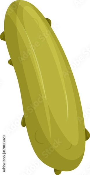 Fototapeta Elongated Green Shape with Small Protrusions An Abstract OrganicLooking Form.