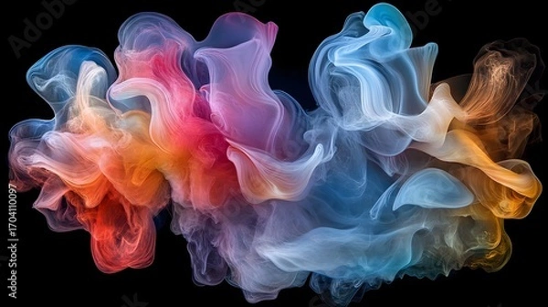 Fototapeta Captivating colorful smoke patterns in motion