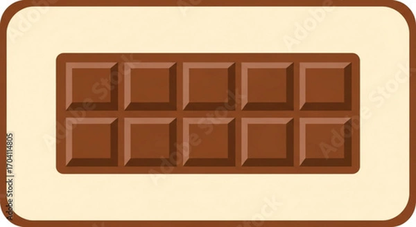 Fototapeta A delicious chocolate bar, with a creamy filling, perfect for satisfying your sweet tooth cravings