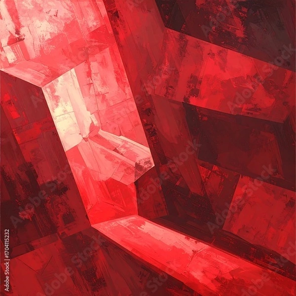 Obraz Abstract crimson gem