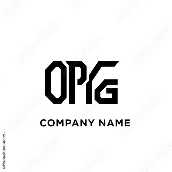 Fototapeta Creative OPG letter monogram logo design for a company brand.