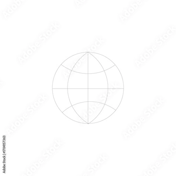 Obraz globe on white background