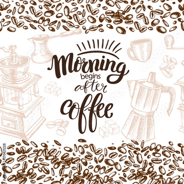 Fototapeta Bezszwowa kawa