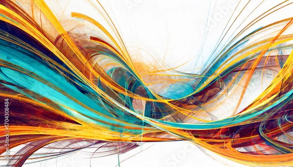 Fototapeta abstract colorful background, ki, ai, generated image, 