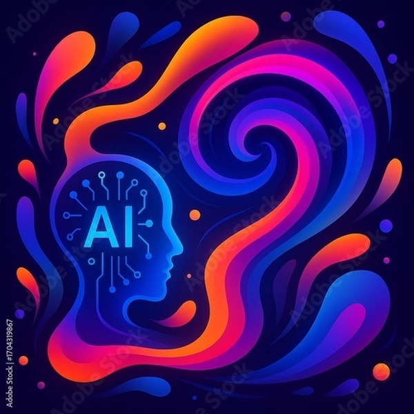 Obraz Artificial Intelligence Concept Art 5