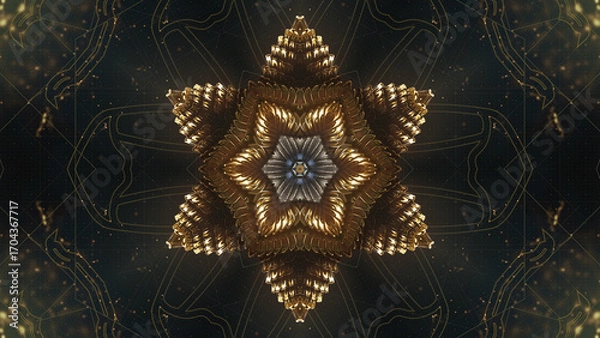 Fototapeta 4K coloful kaleidoscope pattern motif design. Abstract wallpaper, colorful Texture.