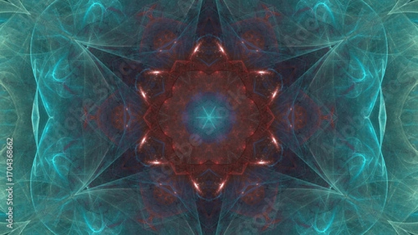 Fototapeta 4K coloful kaleidoscope pattern motif design. Abstract wallpaper, colorful Texture.