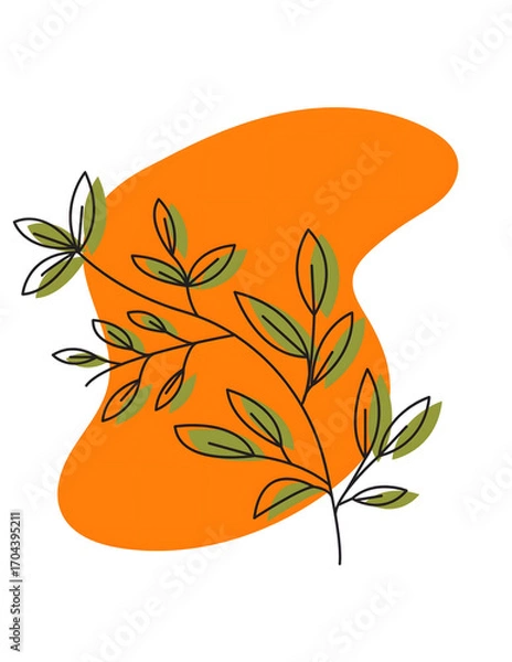 Fototapeta boho leaves