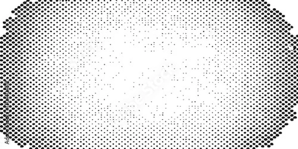 Fototapeta Black and white geometric pattern with halftone dots seamless vector background